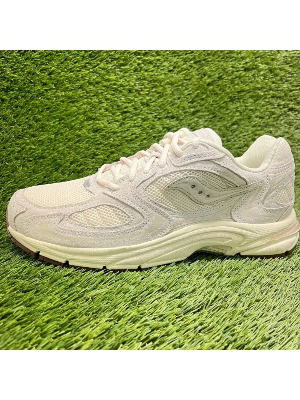 Saucony Grid Jazz 9 Mens Size 10.5 Ivory Athletic Running Walking Shoes Sneakers